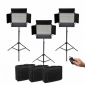 Gdx CF-Led 2020W 3'lü Sürekli Video Panel Led Işık Seti - 1