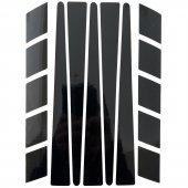 Şerit Tasarımlı Jet Siyah Çamurluk Motosiklet Sticker Çınar Extreme - 2