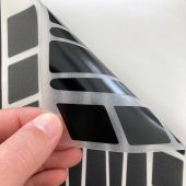 Şerit Tasarımlı Jet Siyah Çamurluk Motosiklet Sticker Çınar Extreme - 3