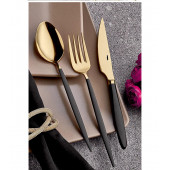eda milano gold siyah 84 parça çatal bıçak takımı - 1
