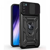 Kızaklı Tank Kılıf Xiaomi Redmi Note 8 Siyah - 1