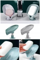 2 Adet Vantuzlu Banyo Sabun Tutucu Kaymaz Dranej Sabunluk Banyo Su Giderli Plastik Banyo Sabunluğu - 2