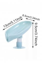 2 Adet Vantuzlu Banyo Sabun Tutucu Kaymaz Dranej Sabunluk Banyo Su Giderli Plastik Banyo Sabunluğu - 5
