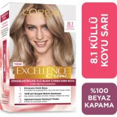 LOréal Paris Excellence Creme Saç Boyası 8.1 Koyu Sarı Küllü - 1