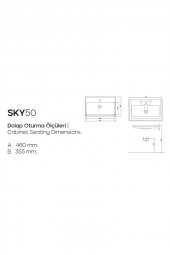 Karen Banyo Sky 50 Cm Dolap Uyumlu Seramik Lavabo - 3