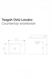 KAREN BANYO SENSE 45*30 TEZGAH ÜSTÜ LAVABO - 2