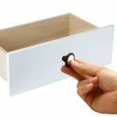 Düğme Çekmece Dolap Kapak Kulpu Kulbu Mat Siyah Krom Metal Kulp thumbnail 4