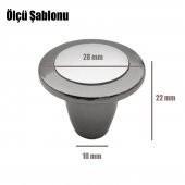 Düğme Çekmece Dolap Kapak Kulpu Kulbu Mat Siyah Krom Metal Kulp thumbnail 5