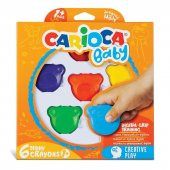Carioca Teddy Mum Boya 1 Yaş ve Üzeri İçin Teddy Pastel Boya Kalemi 6 lı - 1