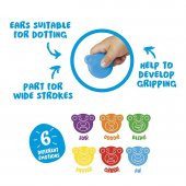 Carioca Teddy Mum Boya 1 Yaş ve Üzeri İçin Teddy Pastel Boya Kalemi 6 lı - 2