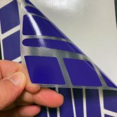 Şerit Tasarımlı Patlıcan Moru Motosiklet Kask Sticker Çınar Extreme - 4