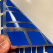 Şerit Tasarımlı Azur Mavi Motosiklet Kask Sticker Çınar Extreme - 3
