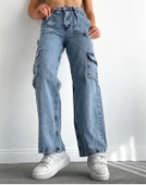 Kargo Cepli Bol Paça Kot pantolon 19994 - 2