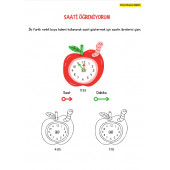 Okul Öncesi Saatleri Öğreten YAZ-SİL Kitabı - 3