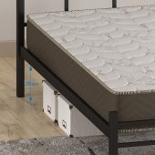 Mobpazar Metal Karyola, Defne Metal Karyola 90x200 cm Siyah Renk - 6