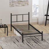 Mobpazar Metal Karyola, Defne Metal Karyola 100x200 cm Siyah Renk - 4