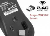 Rampage SMX-R20 SPECTER Kablosuz  Gökkuşağı  Şarjlı Gaming  Mouse DRAG CLİCK Mouse - 6