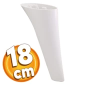 Napoli Lüks Mobilya Kanepe Tv Ünitesi Koltuk Ayağı 18 Cm Beyaz Konsol Ayakları - 1
