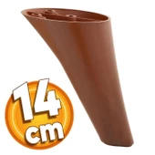Napoli Lüks Mobilya Kanepe Tv Ünitesi Koltuk Ayağı 14 Cm Kahverengi Ahşap Desenli Baza Ayakları thumbnail 1