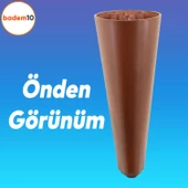Napoli Lüks Mobilya Kanepe Tv Ünitesi Koltuk Ayağı 18 Cm Kahverengi Ahşap Desenli Konsol Ayakları - 5