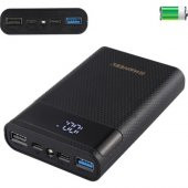 Polham 4 Pil Girişli Taşınabilir Pil Şarj Cihazı ve Powerbank Kutusu, Led Işıklı Hızlı Pil Şarj Aleti - 3