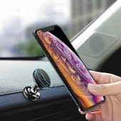 Polham Araç İçi Torpido Üstü Ultra Güçlü Mıknatıslı Telefon Tutucu, 360° Dönebilen Tasarım - 3