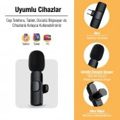 Polham Wireless Kablosuz iPhone Lightning Yaka Mikrofonu, 20 Metre Mesafeli Yayıncı Yaka Mikrofonu - 2