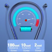 Polham Boyun Askılıklı 2.4G Mikrofonlu Bluetooh Kulaklık, Canlı Yayın, Müzik, Oyun Kulaklığı - 4