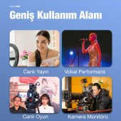 Polham Boyun Askılıklı 2.4G Mikrofonlu Bluetooh Kulaklık, Canlı Yayın, Müzik, Oyun Kulaklığı - 5