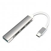 Polham 4in1 10W 4 USB Girişli Type C Çevirici Adaptör, 5 Gbps Hız USB 3.0 Tak Çalıştır Adaptör HUB - 1