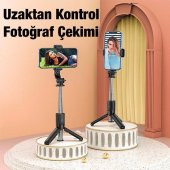 Polham Bluetooth Uzaktan Kumandalı Selfie Çubuğu ve Masaüstü Telefon Standı, influencer Yayın Seti - 2