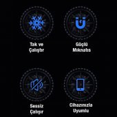 Polham Telefon, Tablet İçin Radyatörlü Telefon Soğutucu Fanı, Manyetik Magsafe Uym Kasırga Soğutucu thumbnail 3