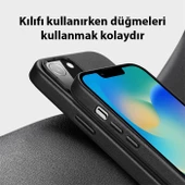 Polham Deri Dokulu Business iPhone 14 Pro 6.1 Kılıf, Magsafe Uyumlu,Ultra Şık,Kamera Koruyucu Kılıf - 4