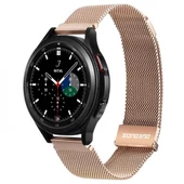 Polham Çelik Milano Loop Samsung Galaxy Watch 20MM ve Huawei GT2-GT3- Magic 2 42MM için Kordon Kayış - 5