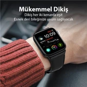 Polham Hermes Loop Deri Apple Watch 42-44-45MM Kordon Kayış, Ultra Hafif, Çelik Tokalı Kayış - 3