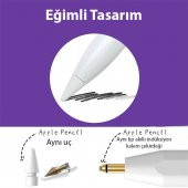 Polham Apple Pencil Active Touch Kapasitif Dokunmatik Kalem, Tablet ve Telefon İçin Eğimli Kalem - 3