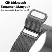 Polham Milano Loop Çelik Ultra Hafif Apple Watch 42-44-45MM için Kordon Kayış, Paslanmaz Çelik Kayış - 2