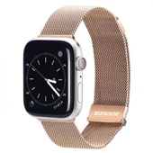 Polham Milano Loop Çelik Ultra Hafif Apple Watch 38-40-41MM için Kordon Kayış, Paslanmaz Çelik Kayış - 9