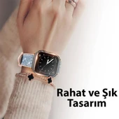 Polham Apple Watch 45mm Full Kaplama Silikon Kılıf, Apple Watch 2-3-4-5-6-7-8 ve SE Uyumlu Kılıf - 3