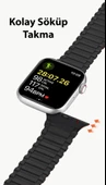 Polham Apple Watch 38-40-41MM İçin Manyetik Silikon Kordon Kayış, Apple Watch 2-3-4-5-6-7-8 ve SE - 10
