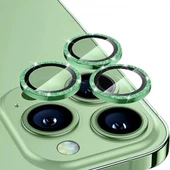 Polham Diamond Taş İşlemeli iPhone 14 Pro-14 Pro Max Kamera Koruyucu Lens, 0.2MM 5 Katmanlı Kırılmaz - 9
