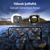 Polham 0.4MM Metal iPhone 14-14 Plus Kamera Lens Koruyucu, 9H 5 Katmanlı Çizilmez Kamera Koruyucu - 9