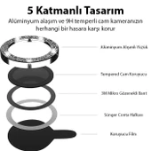 Polham Diamond Taş İşlemeli iPhone 14-14 Plus Kamera Koruyucu Lens, 0.2MM 5 Katmanlı Kırılmaz - 12