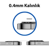 Polham 0.4MM Metal iPhone 14-14 Plus Kamera Lens Koruyucu, 9H 5 Katmanlı Çizilmez Kamera Koruyucu - 8