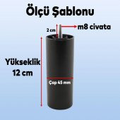 Mobilya Kanepe Sehpa TV Ünitesi Koltuk Orta Destek Ayağı 12 cm Siyah Baza Ayak - 2