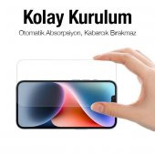 Polham 9H 2.5D İPhone 14 Plus 6.7inç Kaplama Kırılmaz Ekran Koruyucu, Parmak İzi Bırakmaz Koruyucu - 4