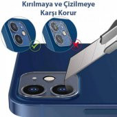 Polham 2 Adet İphone 13, 13 Mini Uyumlu Kırılmaz Arka Kamera Koruyucu, Baloncuk Bırakmaz Koruyucu - 3