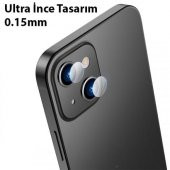 Polham 0.15MM Ultra Şeffaf Leke Tutmaz İPhone 14 Kamera Koruyucu Kırılmaz Lens, Kamera Lens Koruyucu - 2