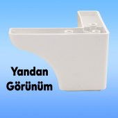 Lüks Mobilya Kanepe Sehpa TV Ünitesi Koltuk Ayağı 7.5 cm Beyaz Baza Ayak thumbnail 2