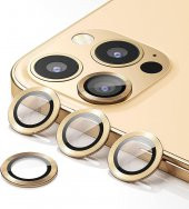 Binano Metal Ring Iphone12 Pro Lens Koruyucu Gold - 1